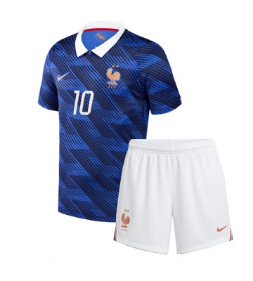 Frankrig Kylian Mbappe #10 Hjemmebanetrøje Børn VM 2026 Kortærmet (+ Korte bukser)